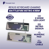 Rexus K98M KY Retro Classic Full Size RGB LED Gaming Keyboard – Unique Retro Design, Clicky Sound