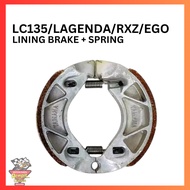REMPIT LC135 Original Yamaha Lining Brake Lagenda RXZ EGO EGO-S EGOS Lining Brake + Spring