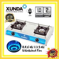 Xunda Table Top Gas Stove Cooker Stainless Steel 2-N5-H