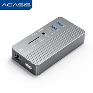 ACASIS 10-in-1 Hub USB C Hard Drive M.2 SSD Enclosure USB-C Gen2 10Gbps with 4K HDMI, SD/TF,PD for L