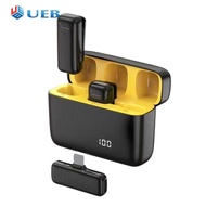 เล่นเกมโทรศัพท์ไมค์2 In 1แบบพกพาไร้สายแบบคลิปหนีบวิทยุลาวาเลียร์ลดหูฟังพร้อมไมโครโฟนตัดเสียงรบกวนสำห