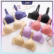 READY STOCK Bra Boleh Laras Tanpa Wayar, Reka Bentuk Nipis, Warna Polos, Diperbuat daripada Arang Bu