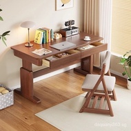 （Ready stock）Children's Solid Wood Study Table Household Adjustable Desk Junior High School and Elementary School Students Desk Bedroom Boys and Girls Writing Desk