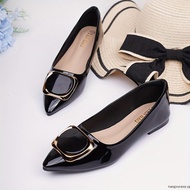 Women's Buckle Decor Flat Shoes, Elegant Point Toe p On Shoes, Lightweight & Comfortable Shoes