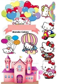 Topper kue Custom Nama Hello kitty