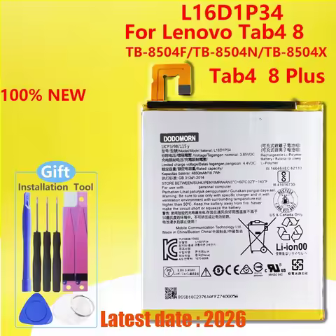 NEW Tablet Battery FOR LENOVO TAB4 8 TB-8504N TB-8504F TAB4 8 plus / Tb-8704x 4850mAh Tab E10 TB X10