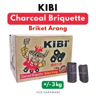 KIBI 3 kg Charcoal Briquette / Briket Arang / BBQ