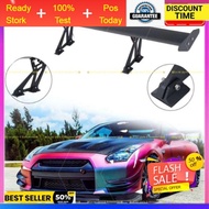 Car Racing GT Spoiler Hi LOW Rear Trunk Wing Boot Roof Adjustable FcTail Truck Hatch Hatchback Black