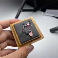 紅寶石藍寶石雙拼18K金戒指裸石寶石輕珠寶半寶石