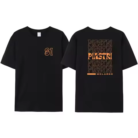 2025 New 81 Letter Men's Racing T-Shirt F-1 Oscar Piastri 81 Print F Racing 1 Fan Women's Harajuku C