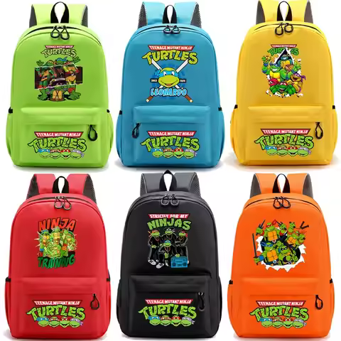 Teenage Mutant Ninja Turtles Backpack Cartoon Anime Pattern Printed Backpacks Women Men Back To Scho
