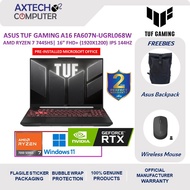 Asus TUF A16 FA607N-UGRL068W 16" FHD+ 144Hz Gaming Laptop ( R7-7445HS, 16GB, 512GB SSD, RTX4050 6GB,