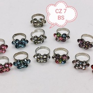  - Cubic Zirconia Stone Ring Upscale Style Geometric Jewellery (7 Big Stone-A)