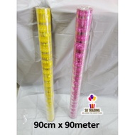 Ketebalan 90M Plastik Pembalut Hamper OPP Bercorak/OPP Plastic Hamper Wrapping Paper (Good Quality)