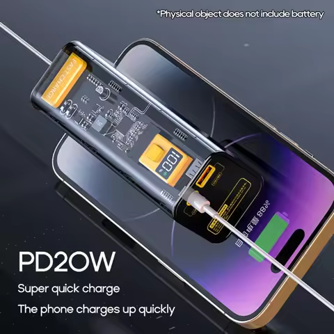 21700 Battery Charger Case DIY Power Bank Box PD22.5W Fast Charging Power Bank Box For 8PCS 21700 Ba