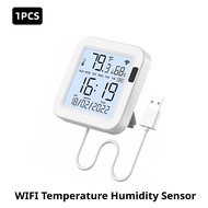 Moes WiFi Temperature & Humidity Sensor LCD Screen Infrared Sensing Backlight Smart Tuya APP Remote
