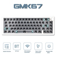 GMK67 Hot Swappable Mechanical Keyboard Gasket Kit RGB Backlit Bluetooth 2.4G Wireless 3 Mode Customized No Switch