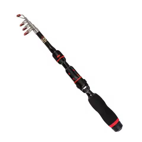 1.0M-2.3M Telescopic fishing rod Carbon Fiber Portable Fishing Rod Travel Fishing Equipment Mini Car