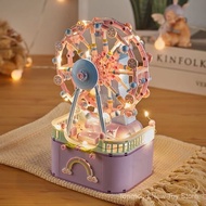 [Ready Stock Immediate Shipping] Ville mini Particles 3001-3002 Creative Carousel Ferris Wheel Assem