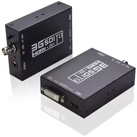 2.970 Gbit/s 3G SDI to DVI HDMI-compatible Singnal Converter Supports 480i 576i 720p 1080i 1080p BNC