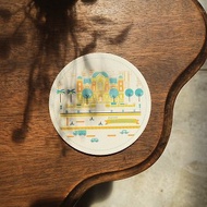 | 臺南卡通建築系列 - 文學館 | 吸水陶瓷杯墊(浮雕款)