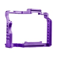 Andoer Camera Cage Aluminum Alloy Video Cage with Dual Cold Shoe Mounts Numerous 1/4 Inch Threads Re