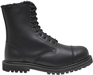 Platform Phantom Fur Liner 10 Eyelet Boots, Sizes UK4/EU38 to UK13/EU47, Black Fur Liner 10 Eyelet, 