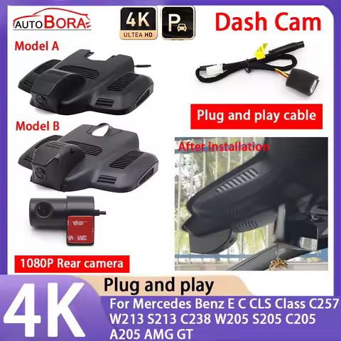 4K 2160P Plug and Play UHD Dash Cam Camera for Mercedes Benz E C CLS Class C257 W213 S213 C238 W205 