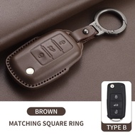 Leather Car Key Cover Case for VW Volkswagen Tiguan MK1 MK2 Magotan Passat B5 B8 Polo Golf 4 5 6 7 m