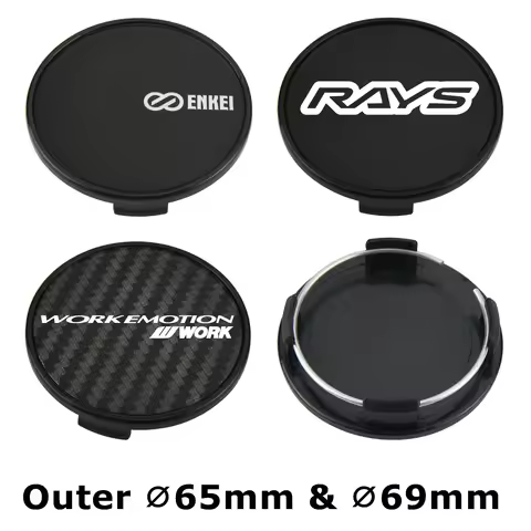 4PCS 65MM/69MM Rim Caps ADVAN ENKEI RAYS WORK XXR VOLK RACING SPORT EQUIP MEISTER WEDSSPORT Logo Whe