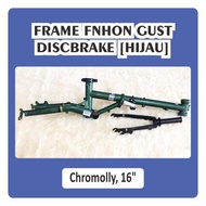 HIJAU Frame Fork Fnhon Gust Green Discbrake Green Disc brake 16inch Db Disk not Blast V brake