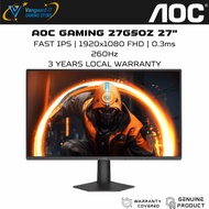 [ AOC 27G50Z (260HZ) GAMING MONITOR ] - 27" FAST IPS FHD / 0.3Ms / ADAPTIVE SYNC / HD MI + DP