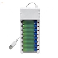 High Speed USB Rechargeable Battery Charger 8 Slots for AA / AAA Batteries