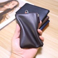 dompet perempuan dompet perempuan kecil Ultra-Thin Simple Card Holder Short Soft Cowhide