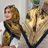 Davina Pattern Scaft Motif Bunga/ Jilbab Segiempat Motif Turki/ Segi Empat Voal Motif Turkey Viral/ 