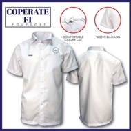 [Creative Box]Baju Korporat PUTIH SULAM NAMA + LOGO Kemeja