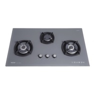 TECNO T 3388TGSV 3-Burner Glass Cooker Hob with Inferno Wok Burner Technology (88cm) (Nardo Grey)