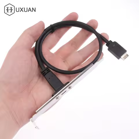1 Piece Type-E To USB-C Type C Female Connector Extension Wire Cable With Panel Mount Screw 30/50cm 