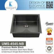 UMS-4545-NB SUS304 Stainless Steel Honeycomb Undermount Single Bowl Kitchen Sink