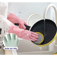 AR107 Rubber Dishwashing Gloves Waterproof Kitchen Dishwashing Laundry Gloves