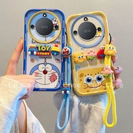 Fun Casing Honor X9C Smart X7a X5 Plus Honor 90 Lite 5G 4G New Cute Cartoon Kuromi Doraemon SpongeBo