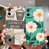 Casing For Samsung Galaxy M06 F06 5G Fashion Flower Case Soft Liquid Silicone Upgrade Anti Slip Prot