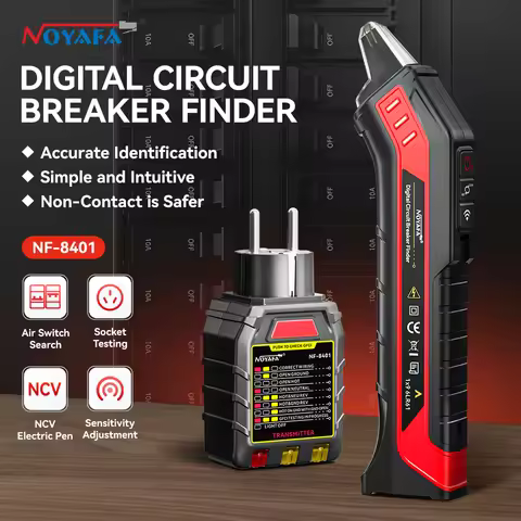 NOYAFA NF-8401 Automatic Circuit Breaker Finder 220V Circuit Switch Tester Fuse Socket Tester Electr