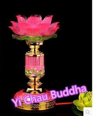 Temple ornaments acrylic crystal led before electric lights Colorful Lotus Buddha Buddha lamp for lo