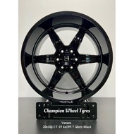 *SET* HOSTILE Gloss Black 117 20x10jj ET-19 6H139.7 Sport Rim for 4x4 with (4pcs)