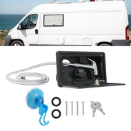 【HOT SALE】 Rv Exterior Shower Box Kit With 2 Keys Shower Hot Cold Switch For Travel Trailers Motorh