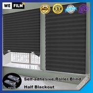 [MY Delivery]WEFILM Self-adhesive Pleated Blinds Shades to Protect The Sun Window Blinds Zebra Roller Half Blackout Curtains for Home