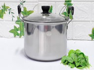 HIGH GRADE STAINLESS CASEROLE WITH DOUBLE HIGH POT GLASS COVER Malaking Kaserola {HOME KITCHENWARE}