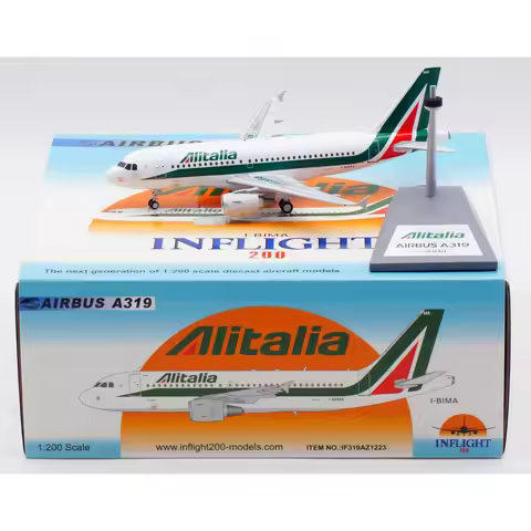IF319AZ1223 Alloy Collectible Plane Gift INFLIGHT 1:200 Alitalia Airlines Airbus A319 Diecast Aircra