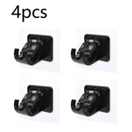 2/4PCS Nail-Free Adjustable Curtain Rod Holder Clamp Hooks Rod Bracket Holders Adhesive Wall Curtain